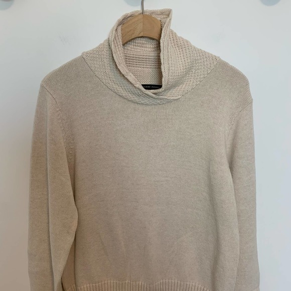 Jeanne Pierre Pullover Long Sleeve Mock Neck Sweater Size Large 100% Cotton - Picture 2 of 15